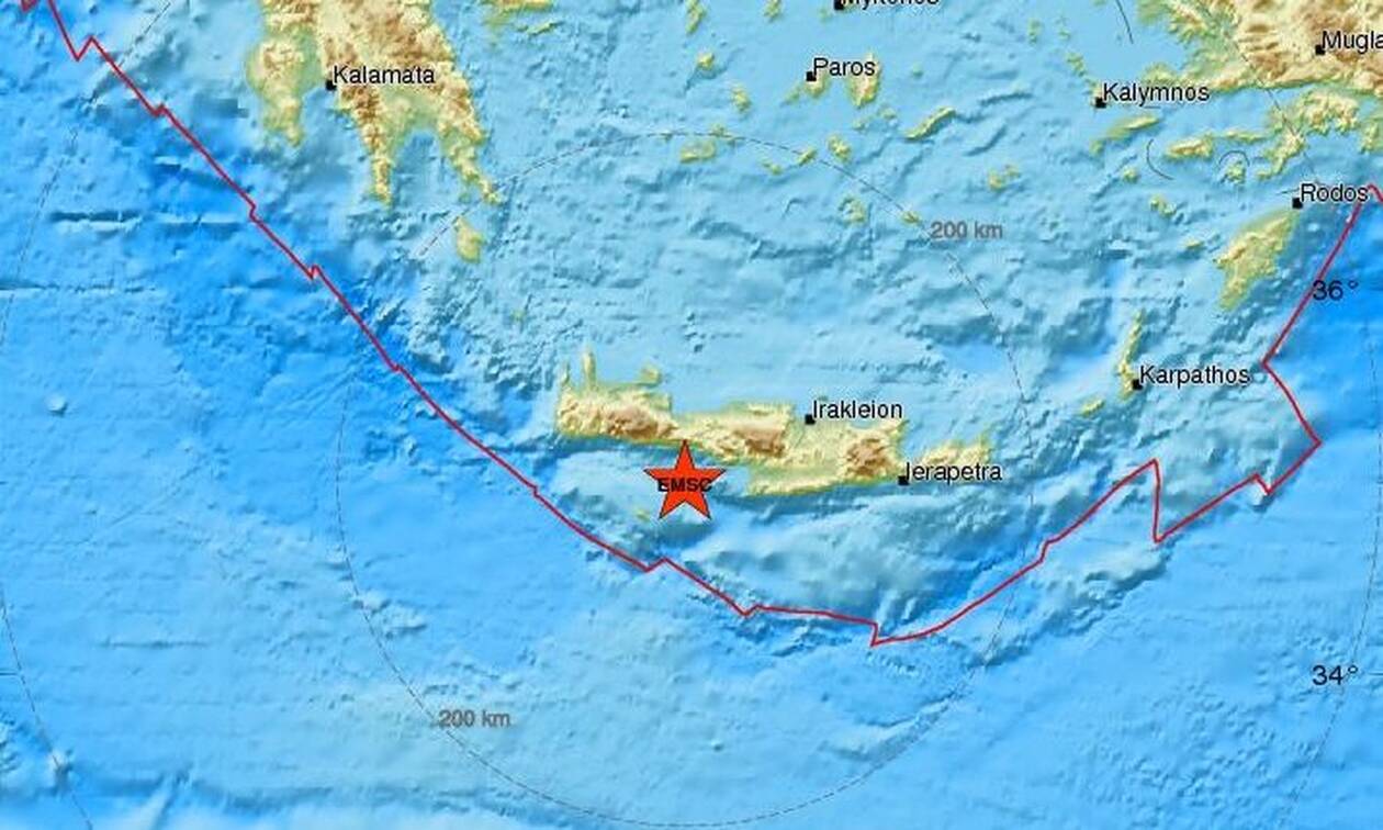 Σεισμός 4,2 σημειώθηκε στην Κρήτη τα ξημερώματα