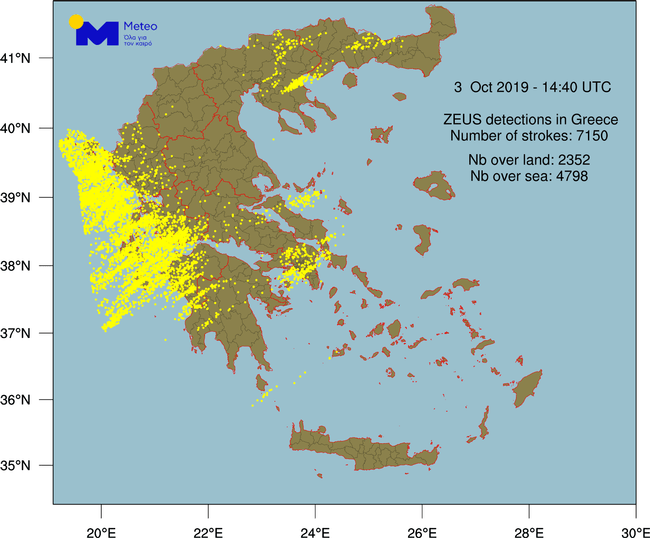 Καιρός – 7.000 κεραυνοί έπεσαν σε όλη την Ελλάδα