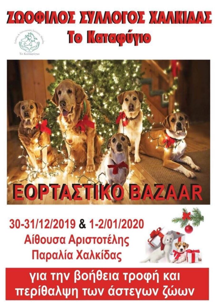 Χριστουγεννιάτικο bazaar από τον Ζωόφιλο Σύλλογο Χαλκίδας “Το Καταφύγιο”