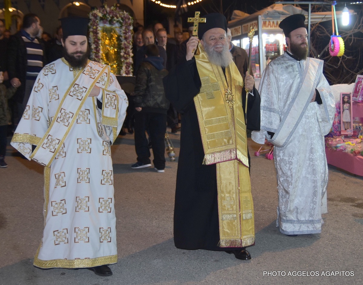 Μέγας Πανηγυρικός Εσπερινός Ιερού Ναού Αγίου Χαραλάμπους Αφρατίου[ΦΩΤΟ]