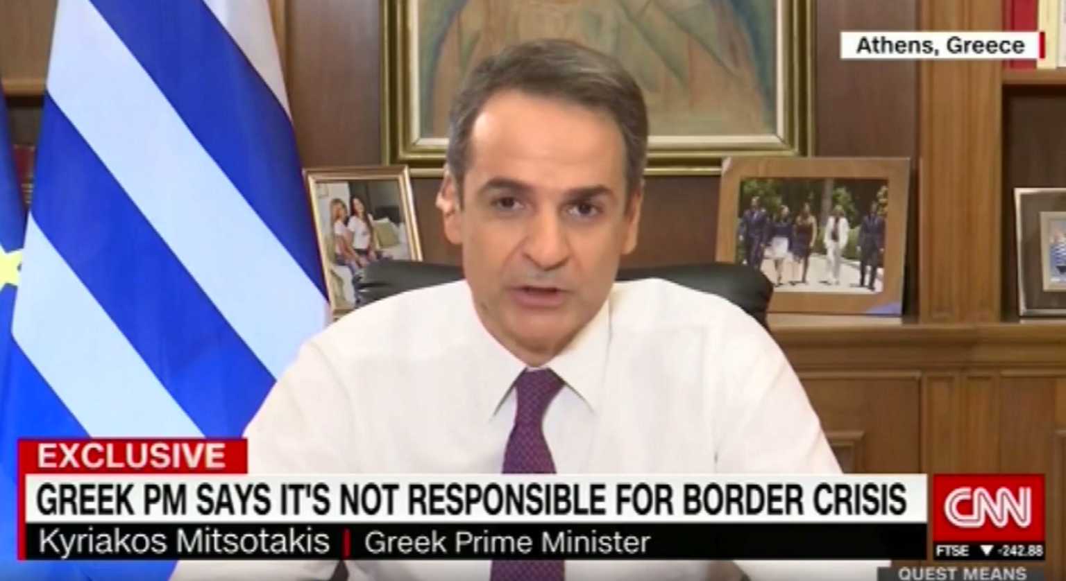 Μητσοτάκης στο CNN: “Έχουμε κάθε δικαίωμα να προστατέψουμε τα σύνορά μας”