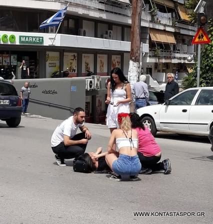 Τροχαίο στη Χαλκίδα- ΙΧ παρέσυρε κοπέλα με ποδήλατο (photo’s)