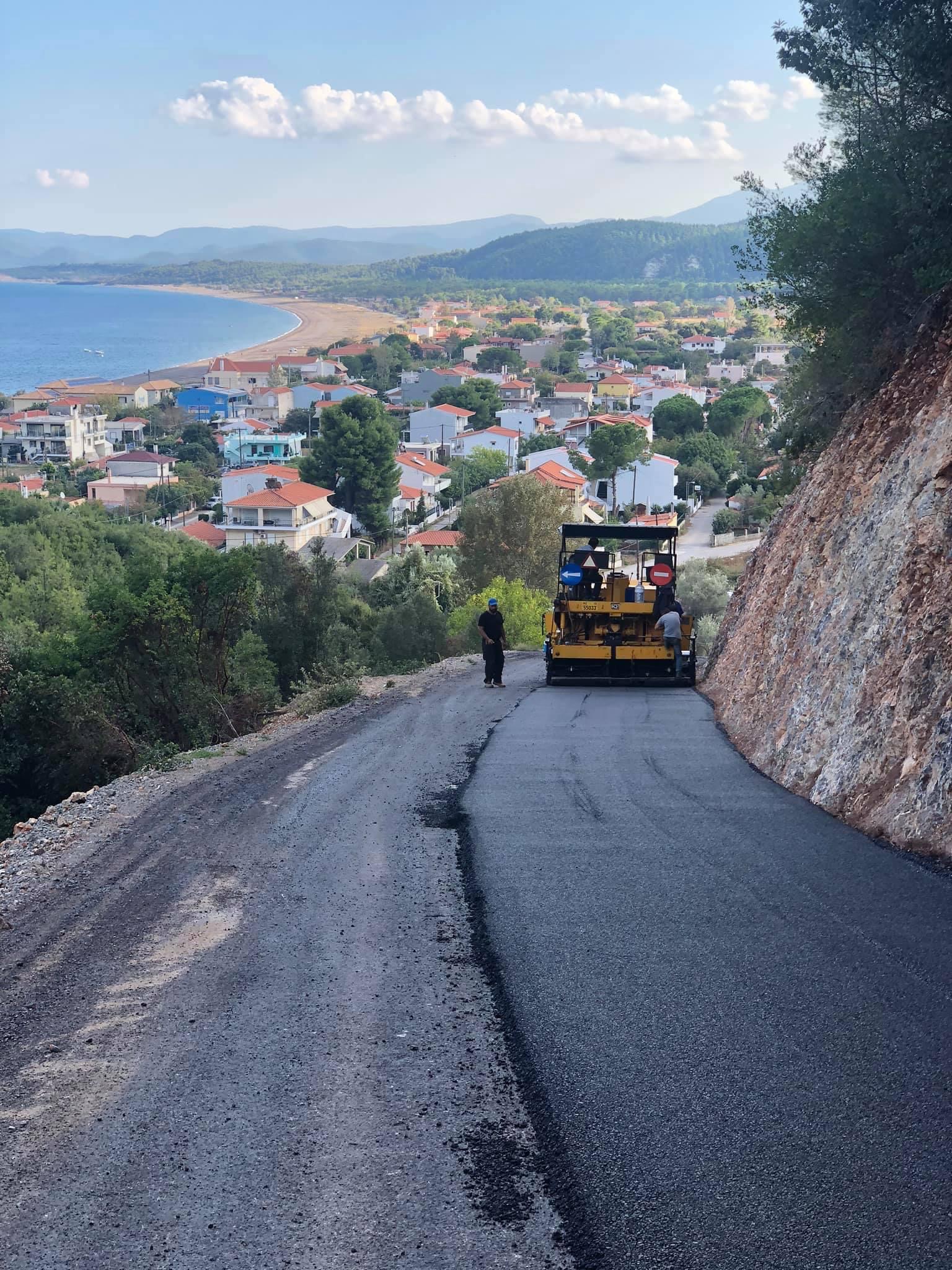 Στην κυκλοφορία τη Δευτέρα 12/10 ο δρόμος στη θέση «Σκαλί» προς Αγ.Άννα- Ολοκληρώθηκε η ασφαλτόστρωση [εικόνες]