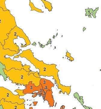 Χάρτης Υγειονομικής Ασφάλειας: Στο επίπεδο 2 η Εύβοια- Δείτε αναλυτικά τα μέτρα που ισχύουν [πίνακας]