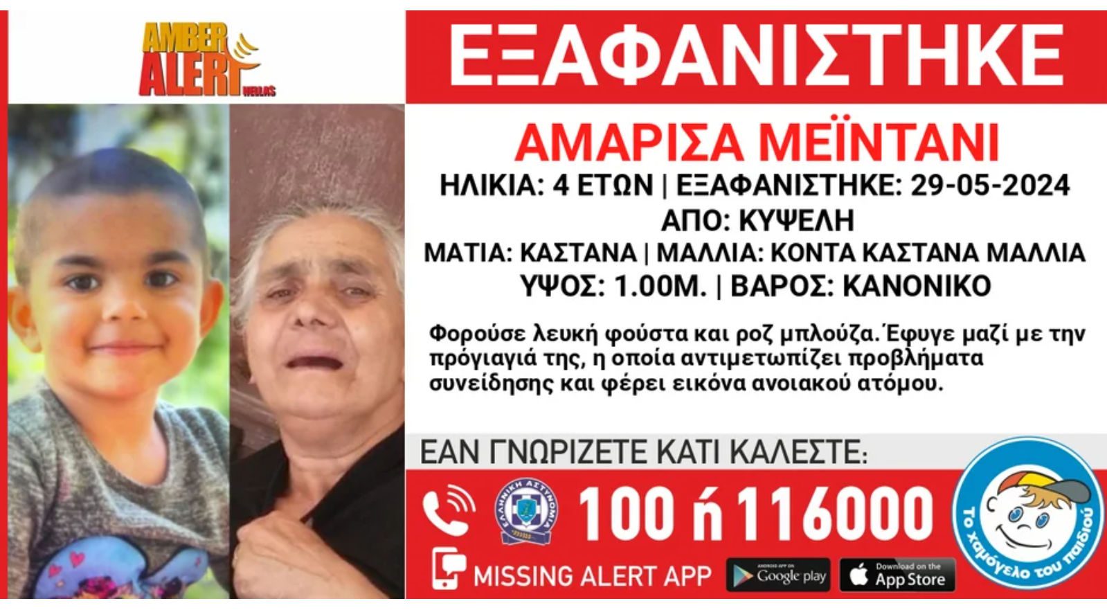 Ώρες αγωνίας για 4χρονη και την προγιαγιά της που αγνοούνται στη Κυψέλη