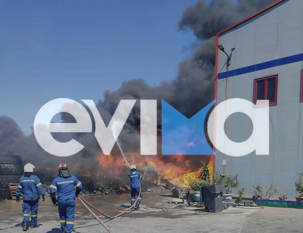 Φωτιά τώρα στην Εύβοια – Καίγεται γνωστό εργοστάσιο