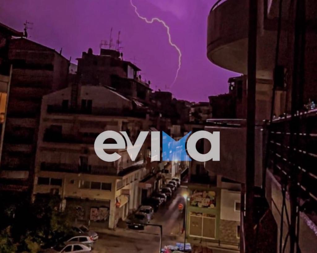 Ισχυρή καταιγίδα «σφυροκόπησε» τα ξημερώματα την Εύβοια – Δύσκολη η σημερινή μέρα