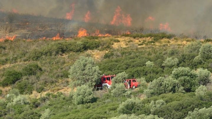 Δεκαπενταύγουστος με «πορτοκαλί συναγερμό» για φωτιά στην Εύβοια: Ο χάρτης της ΓΓΠΠ