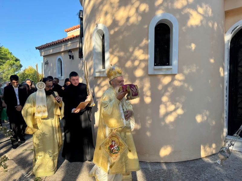 Με λαμπρότητα έγιναν τα εγκαίνια του Καθολικού της Ι. Μονής Παναγίας Μυρτιδιωτίσσης Παλιούρα